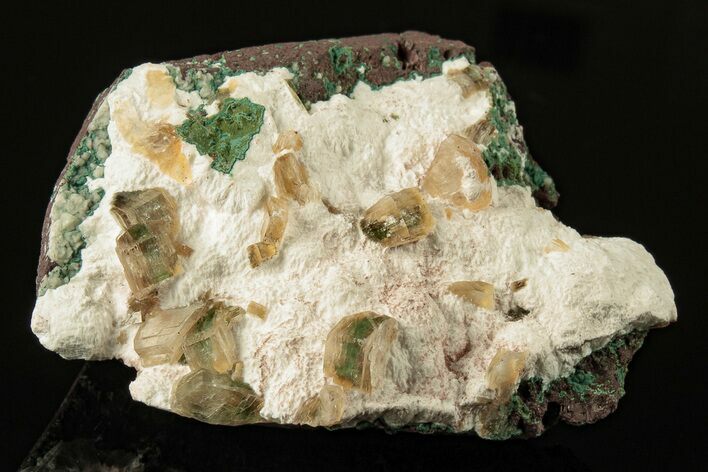 Gemmy Heulandite Crystals on Mordenite - Maharashtra, India #195579